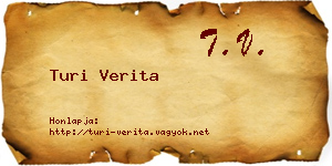 Turi Verita névjegykártya